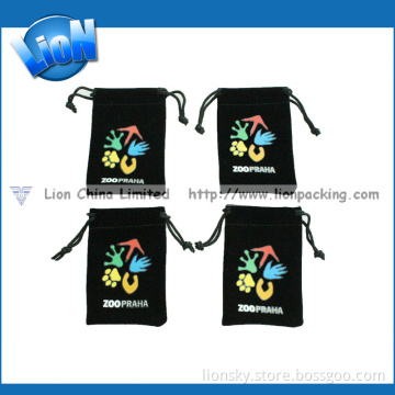 Gift Velvet Pouch with Coloful Hot Stamping Logo Customized